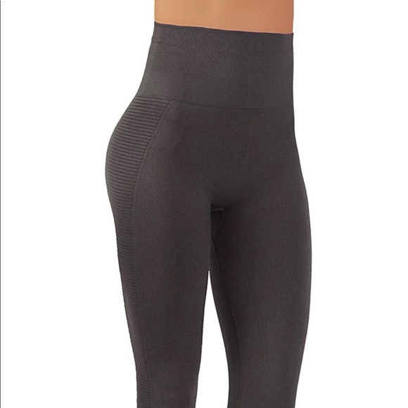 Gray High Waist seamless Workout dry fit Leggings - Picture 1 of 6